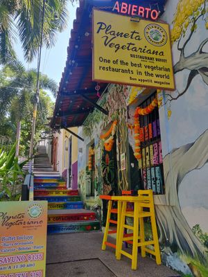 Outside at Planeta Vegetariano in Puerto Vallarta