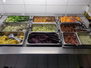 Salad/fruit bar at Planeta Vegetariano in Puerto Vallarta