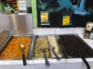 Curry rice and beans at Planeta Vegetariano in Puerto Vallarta