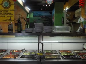 Salad bar at Planeta Vegetariano in Puerto Vallarta