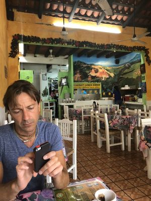Lively decor inside. Buffet style  at Planeta Vegetariano in Puerto Vallarta