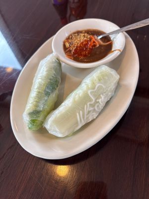 Veggie spring rolls  at What The Pho in Indianapolis
