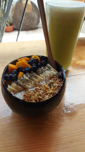 Violet Acai Bowl at Peace & Bowl in Playa Del Carmen