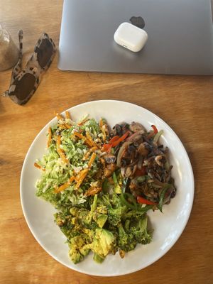 Vegan plate sooooo delicious   at Peace & Bowl in Playa Del Carmen