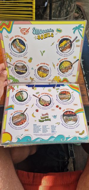 Menu3 at Peace & Bowl in Playa Del Carmen