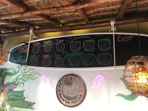 Awesome, intentional menu  at Peace & Bowl in Playa Del Carmen