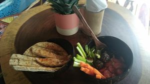 Hummus at Peace & Bowl in Playa Del Carmen