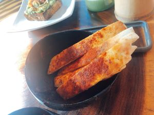 pan pita at Peace & Bowl in Playa Del Carmen