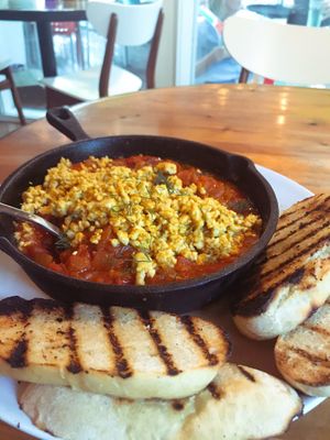 Breakfast scramble  at Moondog in Key West