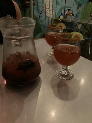 Half pitcher Jalapeño Berry Margarita   at Moondog in Key West