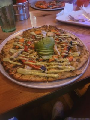 Cali Dreaming Pizza (w/o cheese) at Moondog in Key West