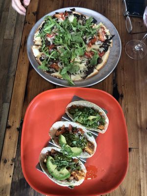 Blackened tacos in white corn shell at Moondog in Key West