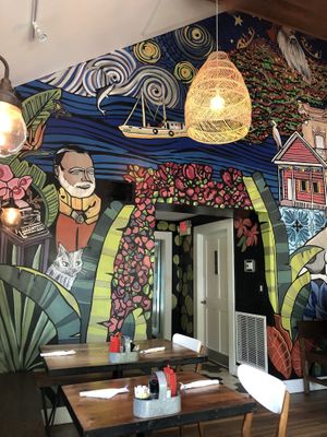 Beautiful local artwork everywhere at Moondog in Key West