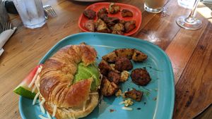 Veganized breakfast sandwich. at Moondog in Key West