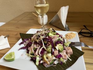 Vegetarian Pad Thai with Tofu  at Thai Connection in Cuenca