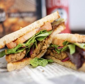 Vegan Sausage, Spinach & Tomatoes  at Coffee & Cornbread in Belleville