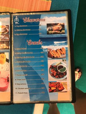 Menu p1-2 at India Flavours - Cua Hang in Phan Thiet