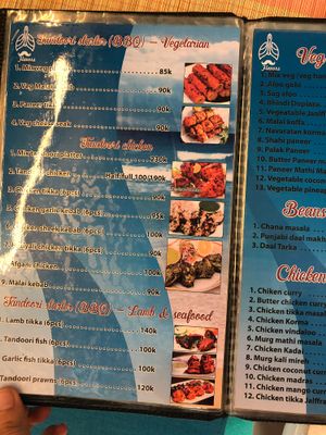 Price range at India Flavours - Cua Hang in Phan Thiet