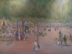 Artwork on wall at sweetgreen - 55th in New York City