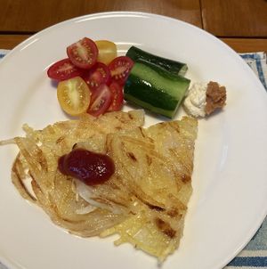 potato breakfast at Natural House Pumpkin in Hakuba
