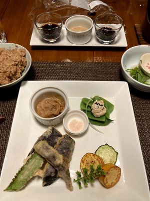 tempura and other veg at Natural House Pumpkin in Hakuba
