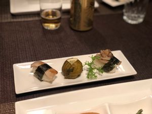 Vegi sushi at Natural House Pumpkin in Hakuba