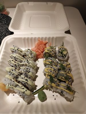  Kimchi roll and Avocado-cucumber roll  at Rull in Tallinn