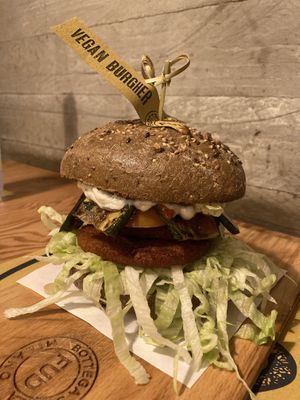 Vegan burger  at FUD in Milan