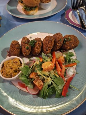 Falafel with salad at Leja in Siauliai