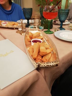 Risotto rolls- regular spring rolls at Leja in Siauliai