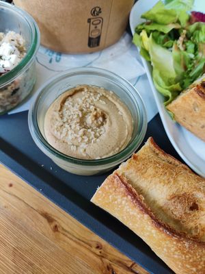 Hummus at Le Café Potager in Strasbourg