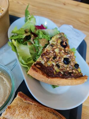 Vegan quiche s at Le Café Potager in Strasbourg