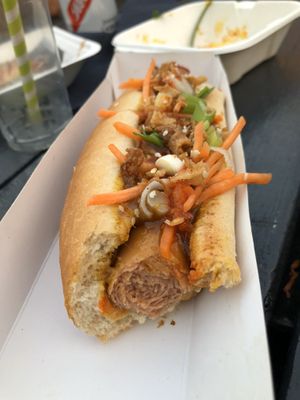 Vegan hot dogs at Pig Out in London
