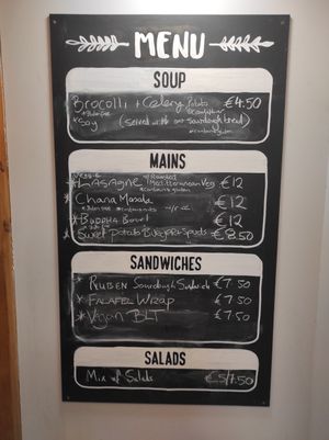 Menu at The Happy Pear in Greystones