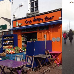 A lovely place to meet a friend for a latte, lunch, and a walk!   at The Happy Pear in Greystones