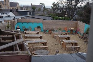 Big terrace outside. at The Happy Pear in Greystones
