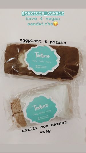 Vegan sandwiches  at Texture in Kuwait City