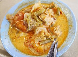Lontong (Curry Rice Cake) at Lu Xiang Vegetarian 绿香素食 in Central Singapore