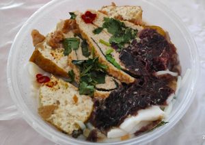 Sliced "fish" rice noodles at Lu Xiang Vegetarian 绿香素食 in Central Singapore