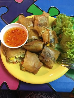 Spring Rolls at Thai Food Restaurant in Phuket