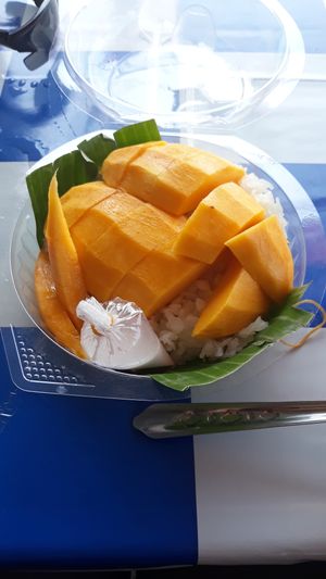 Mango sticky rice. Delicious and filling. at Thai Food Restaurant in Phuket