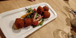 Red pepper bhajis at South Causey Inn in Stanley