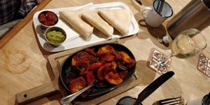 Vegan fajitas at South Causey Inn in Stanley