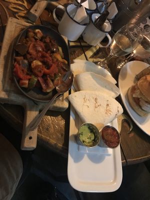 Vegan fajitas at South Causey Inn in Stanley