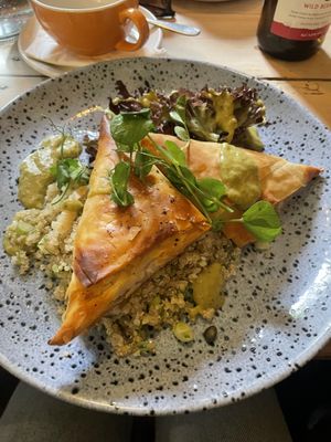 Butternut filo parcels  at The Dolphin in Leiston