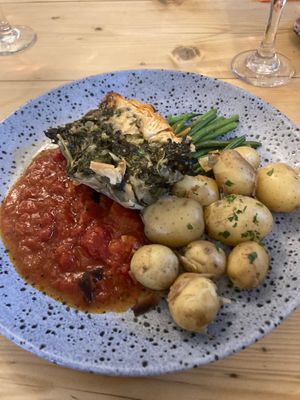 Filo + ‘feta’ pie at The Dolphin in Leiston