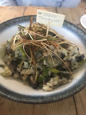 Mushroom risotto/ daily menu option  at The Dolphin in Leiston