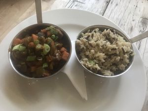 Korean stew with wild rice  at The Dolphin in Leiston