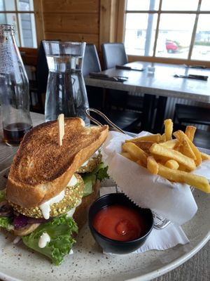 Falafel sandwich   at Kaffi Hornið in Hofn I Hornafirdi