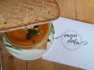 Kürbissuppe at Mandala Café & Yoga in Oberstdorf